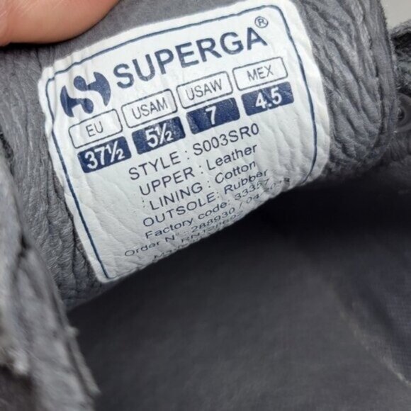 SuperGA | Women's Low-Top Leather Suede Sneakers Gray - Picture 6 of 14